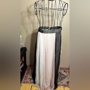 size  extra large l long maxi dress womens skirt pretty black white pink